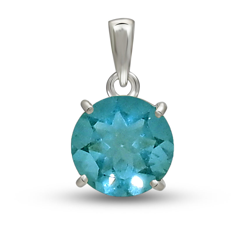 9*9 MM Round - Belgian Teal Fluorite Pendants - PBC211-BTF Catalogue