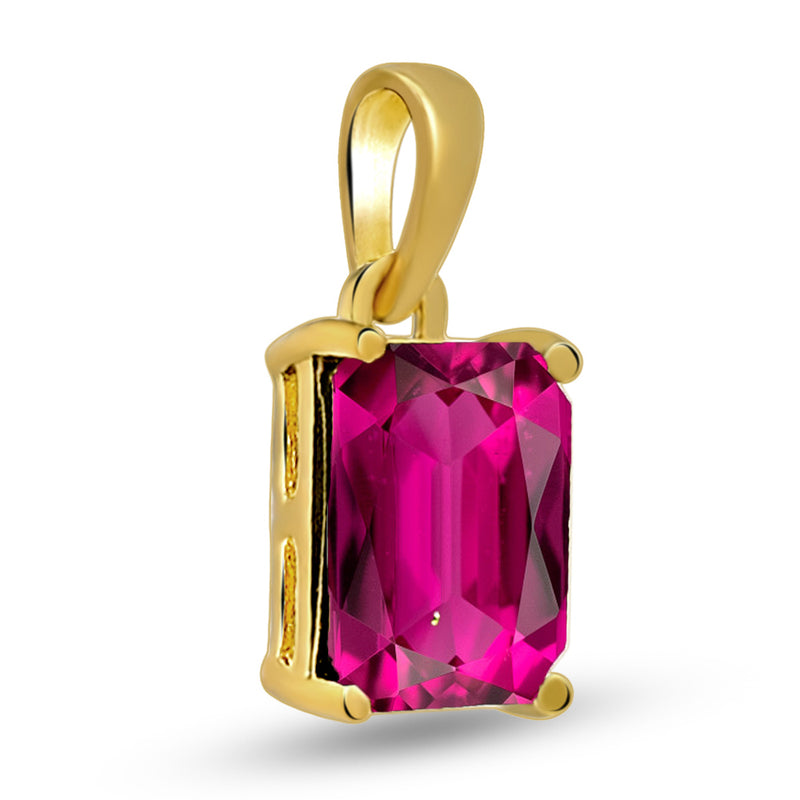 8*6 MM Octo - 18k Gold Vermeil - Pink Topaz Pendants - PBC226G-PTZ Catalogue