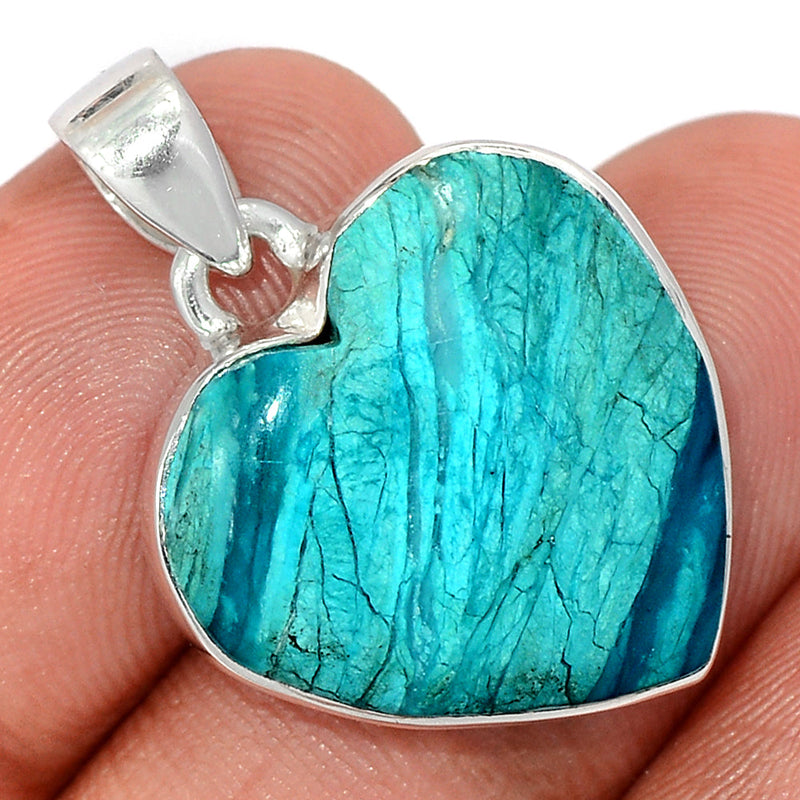 1.2" Heart - Rare Peru Opaline Pendants - PBOP739