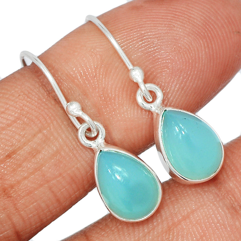 1.1" Paraiba Chalcedony Earrings - PCDE190