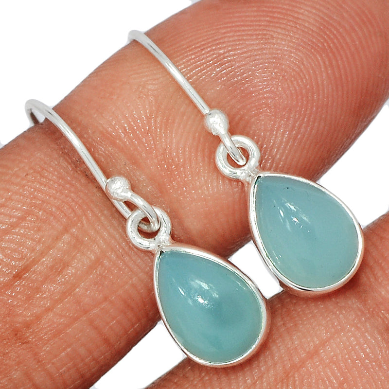 1.1" Paraiba Chalcedony Earrings - PCDE191