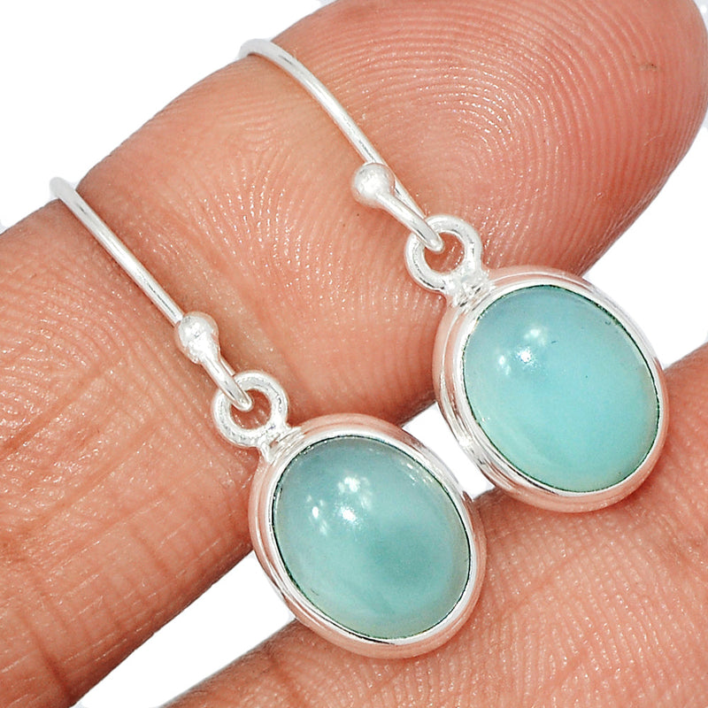 1.1" Paraiba Chalcedony Earrings - PCDE196