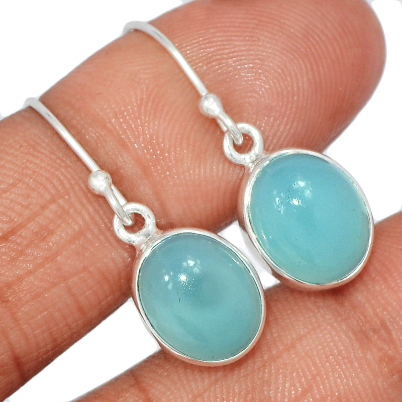 1.1" Paraiba Chalcedony Earrings - PCDE199