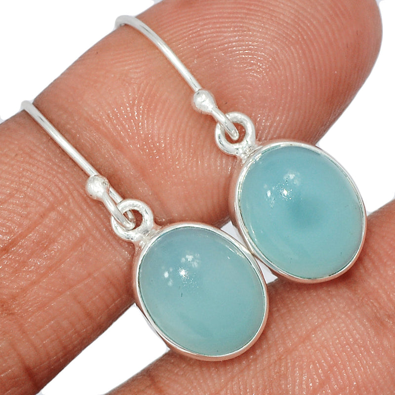 1.1" Paraiba Chalcedony Earrings - PCDE201