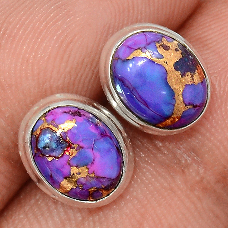 Purple Copper Turquoise Studs - PCTS304