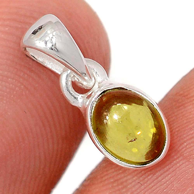 0.6" Peridot Cabochon Pendants - PDCP10