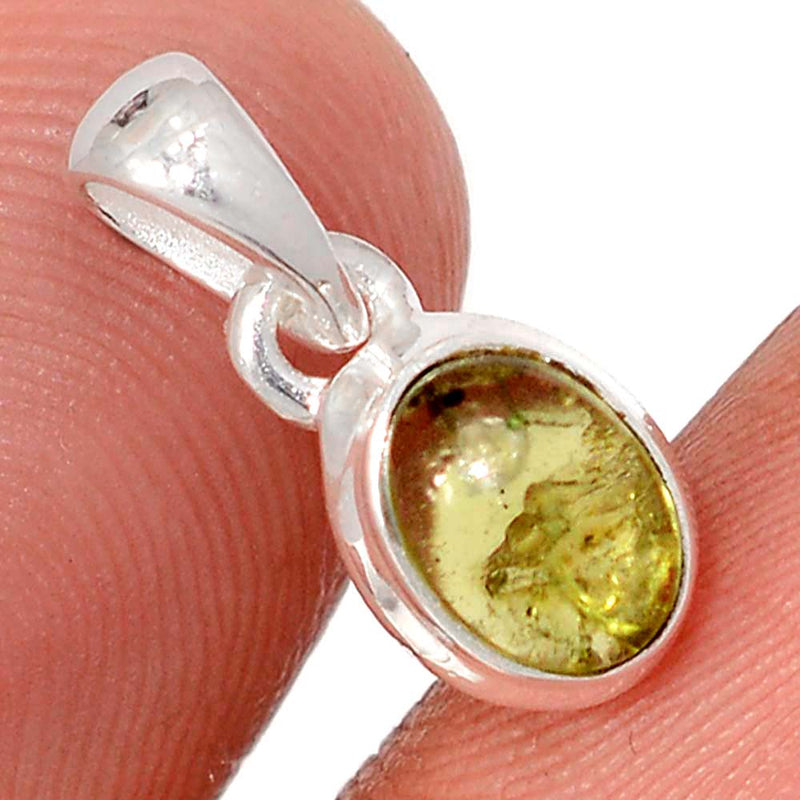 0.6" Peridot Cabochon Pendants - PDCP11