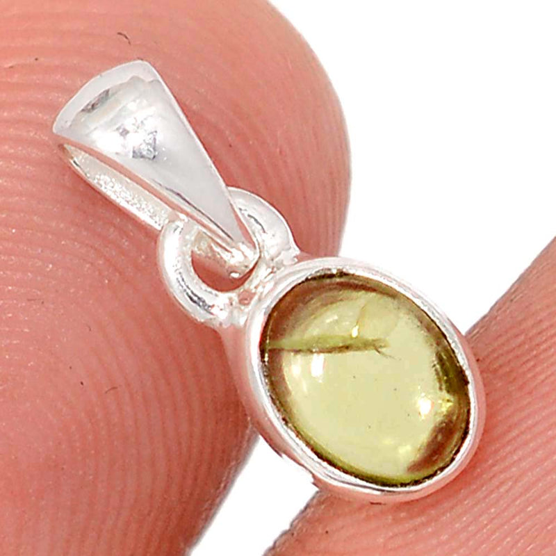 0.6" Peridot Cabochon Pendants - PDCP16
