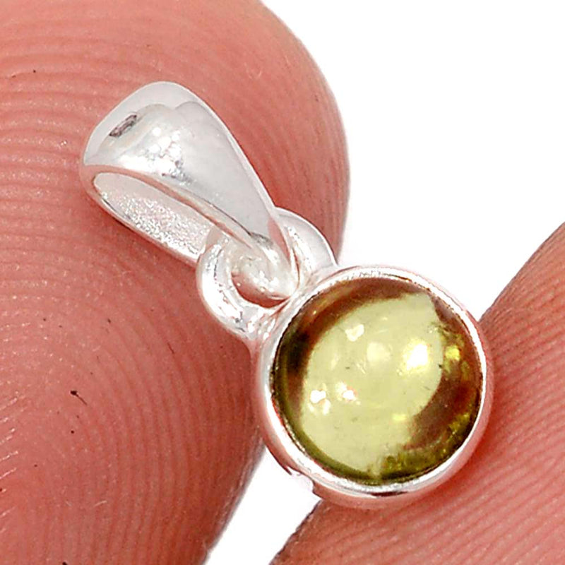 0.6" Peridot Cabochon Pendants - PDCP25