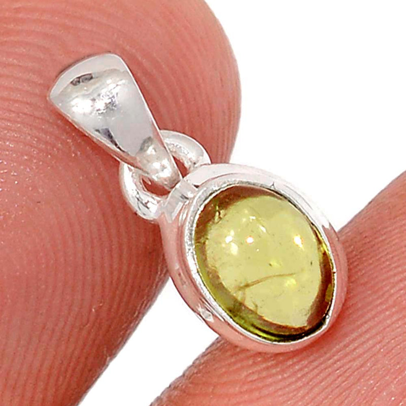 0.6" Peridot Cabochon Pendants - PDCP3