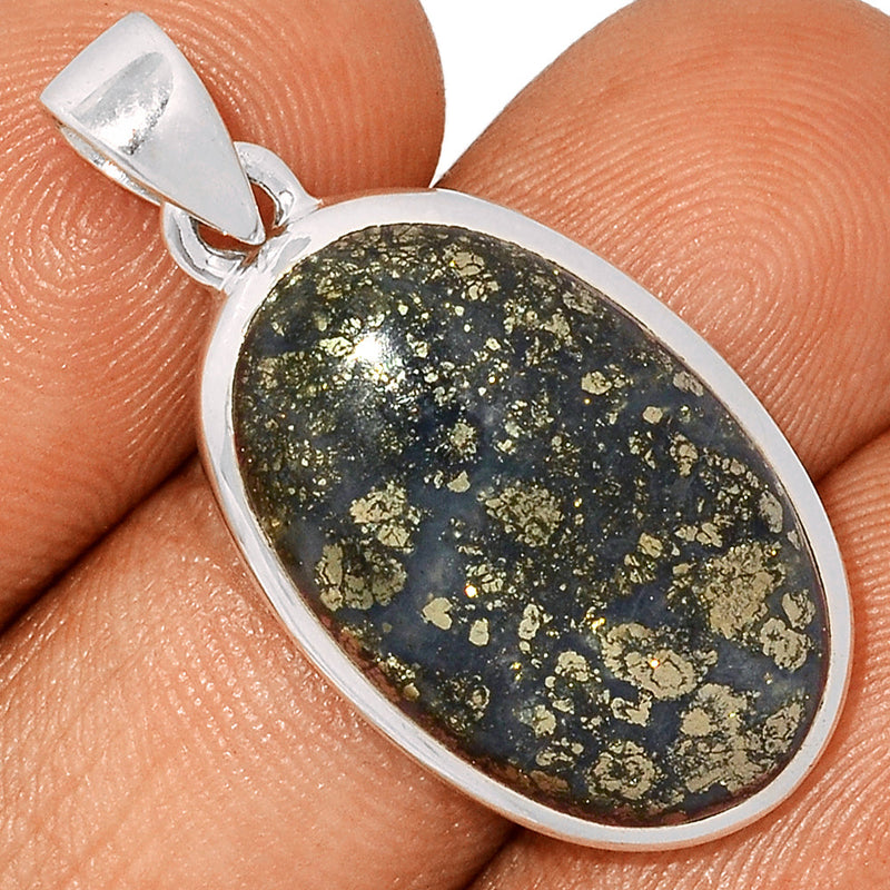 1.3" Pyrite In Agate Pendants - PIAP292