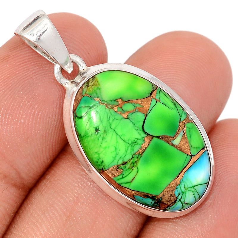 1.5" Peacock Dahlia Turquoise Pendants - PKDP3