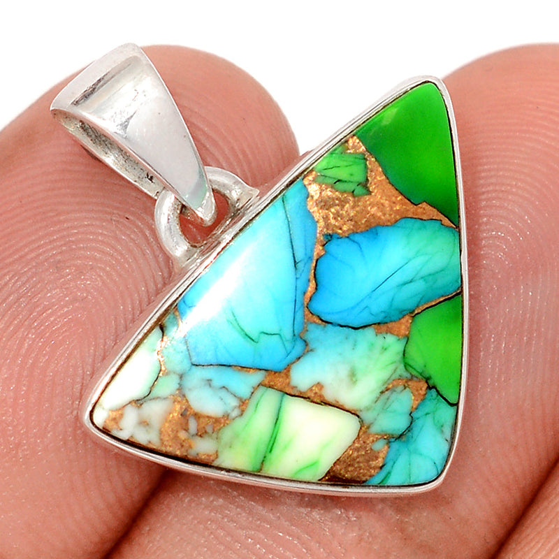 1" Peacock Dahlia Turquoise Pendants - PKDP50