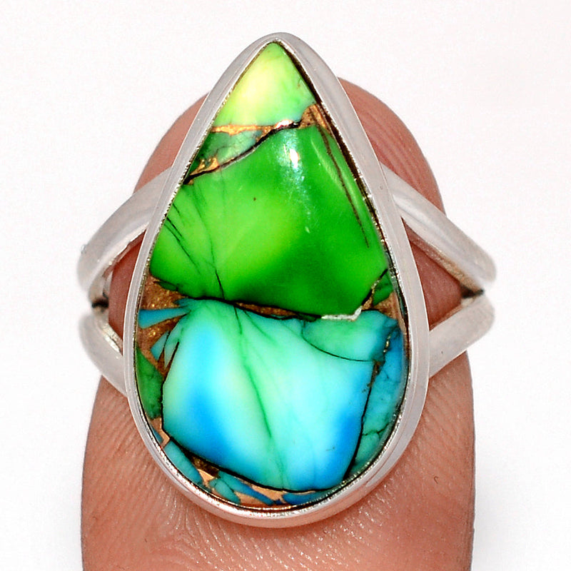 Peacock Dahlia Turquoise Ring - PKDR14