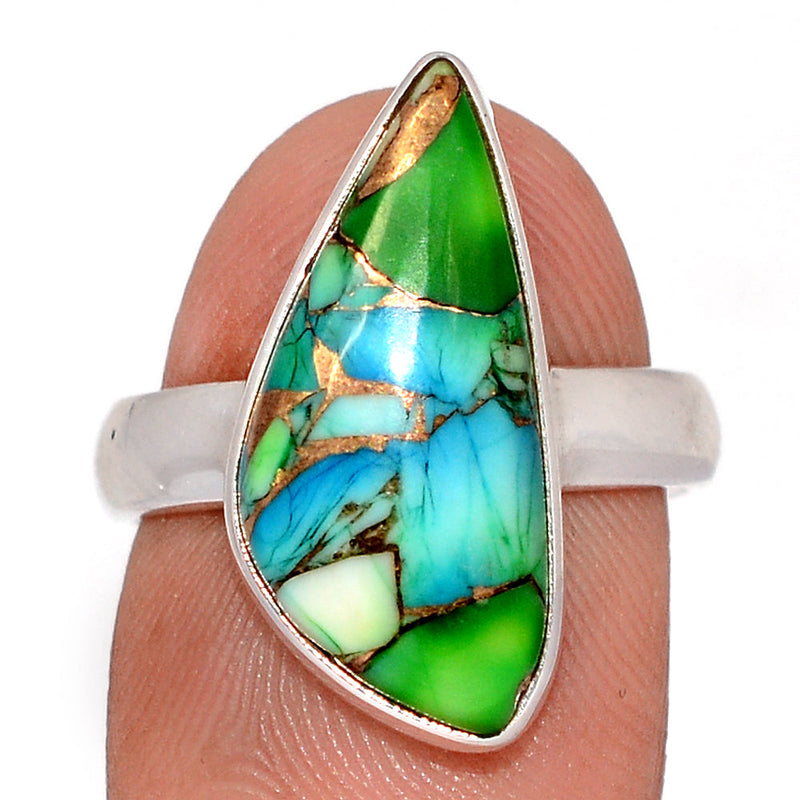 Peacock Dahlia Turquoise Ring - PKDR8