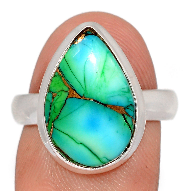 Peacock Dahlia Turquoise Ring - PKDR9