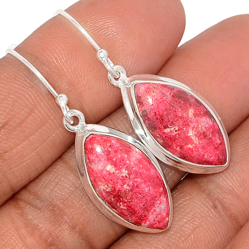 1.6" Pink Thulite Earrings - PKTE242