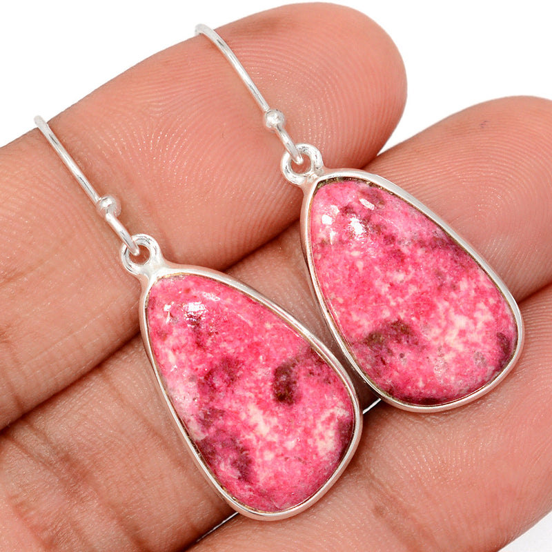 1.6" Pink Thulite Earrings - PKTE308