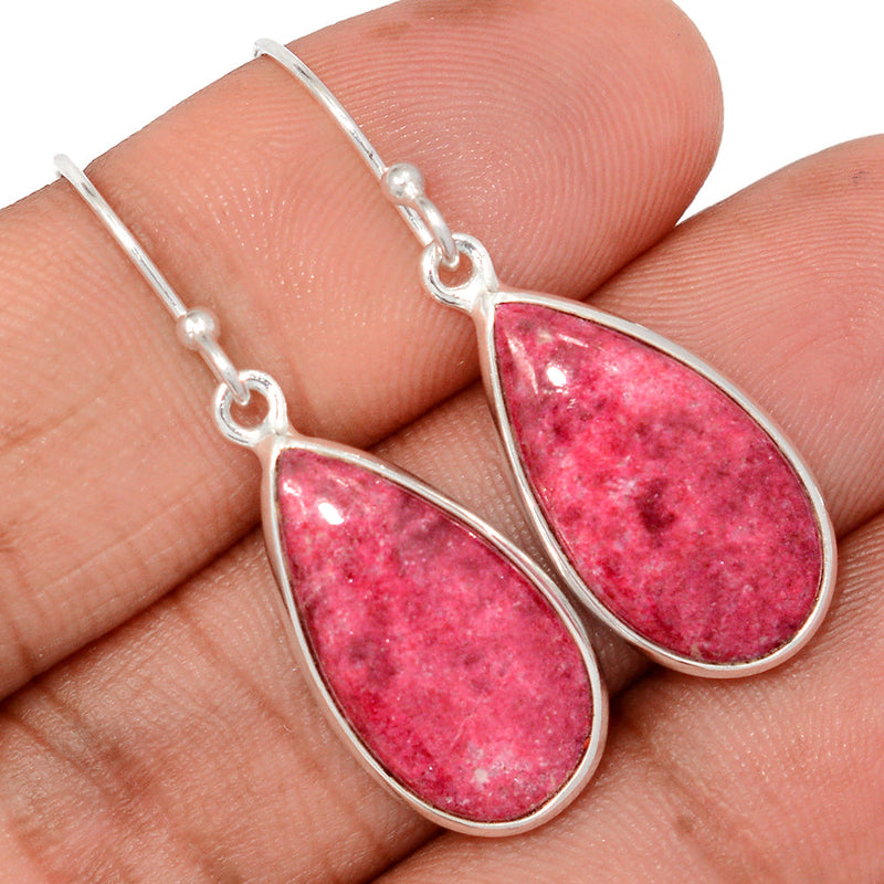 1.5" Pink Thulite Earrings - PKTE316