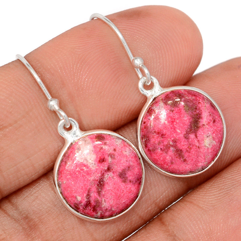1.3" Pink Thulite Earrings - PKTE317