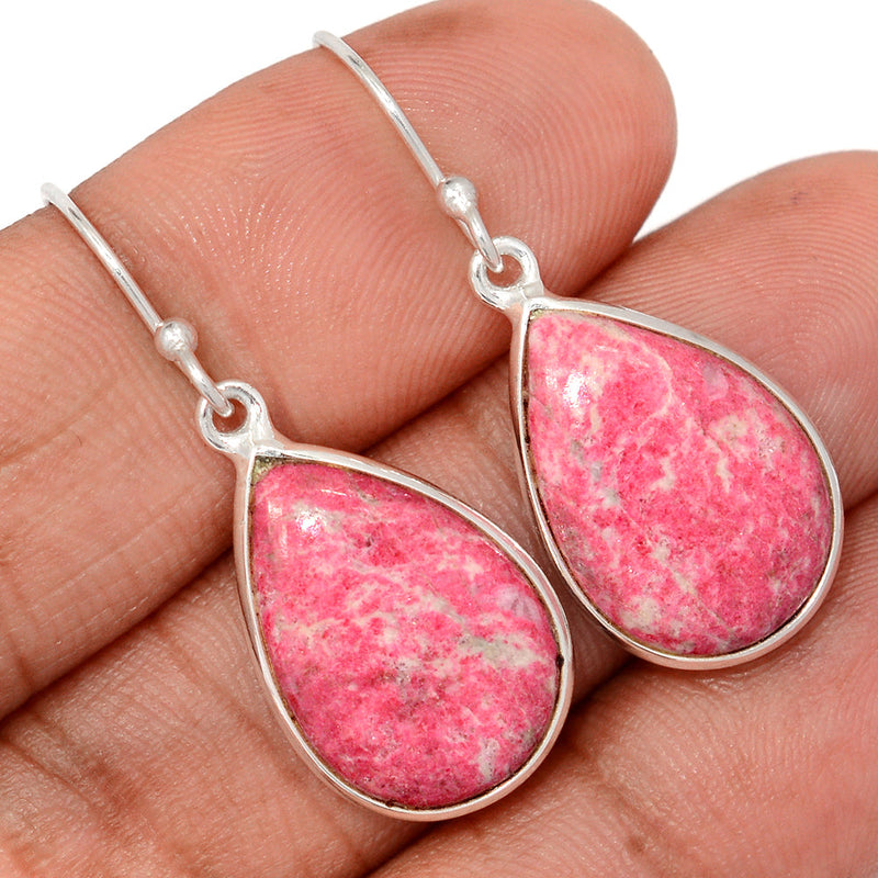 1.5" Pink Thulite Earrings - PKTE328