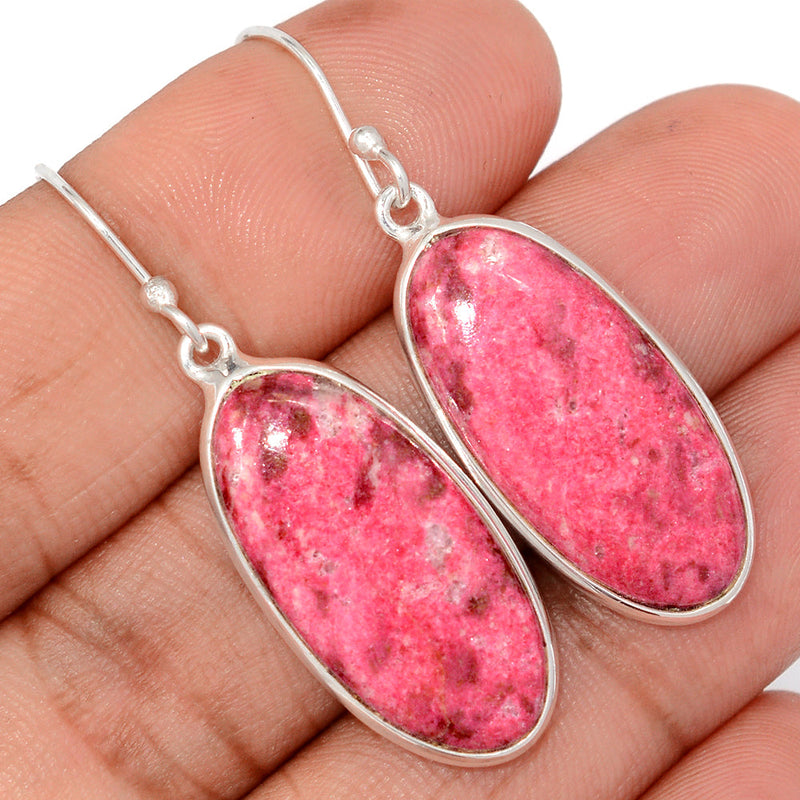 1.7" Pink Thulite Earrings - PKTE329
