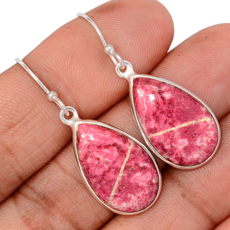 1.6" Pink Thulite Earrings - PKTE330