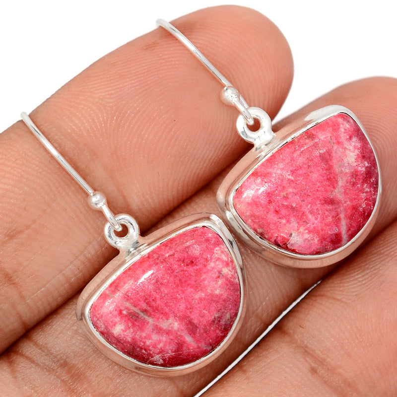 1.3" Pink Thulite Earrings - PKTE339