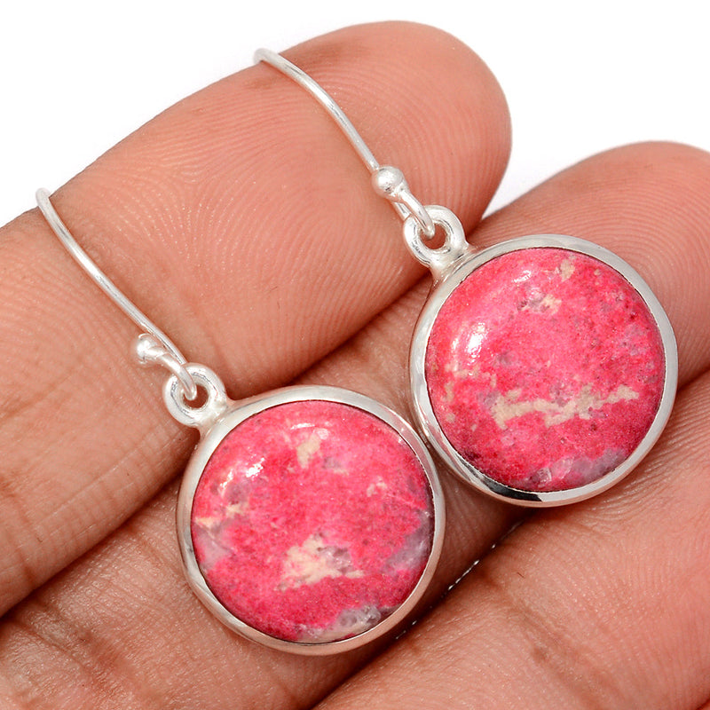 1.3" Pink Thulite Earrings - PKTE344
