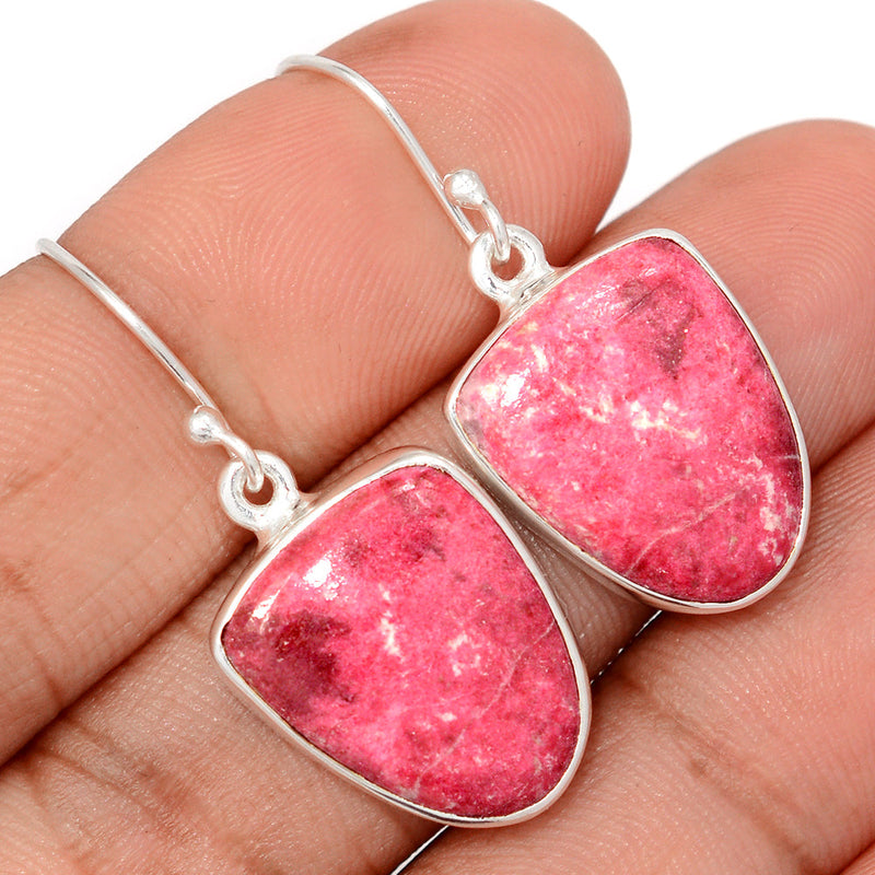 1.5" Pink Thulite Earrings - PKTE346