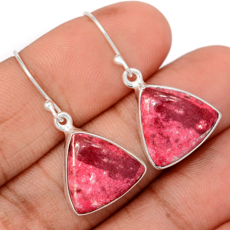 1.3" Pink Thulite Earrings - PKTE347
