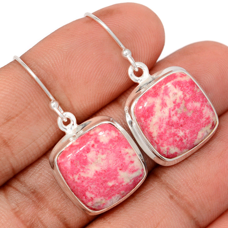 1.3" Pink Thulite Earrings - PKTE350