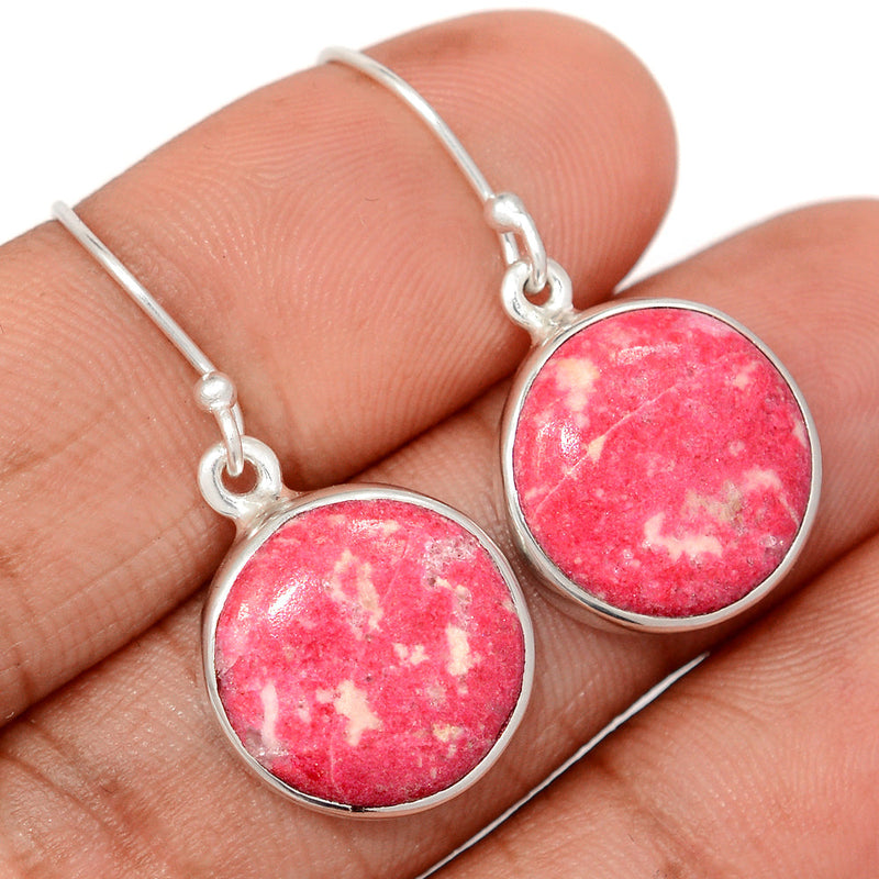 1.3" Pink Thulite Earrings - PKTE352