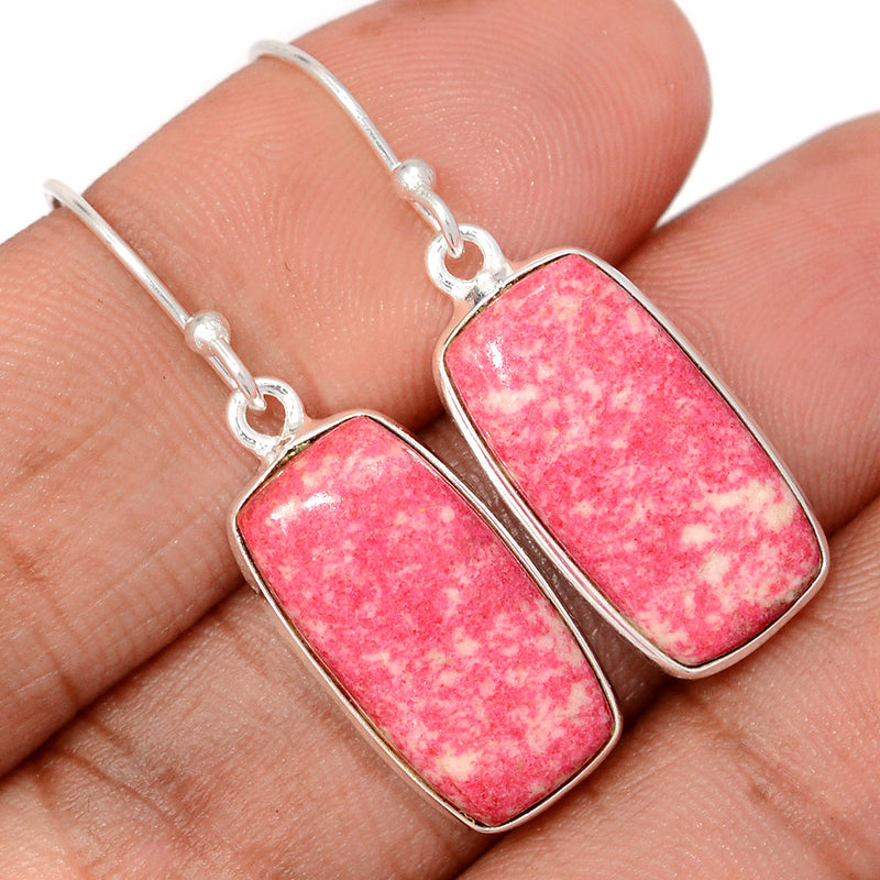 1.5" Pink Thulite Earrings - PKTE359