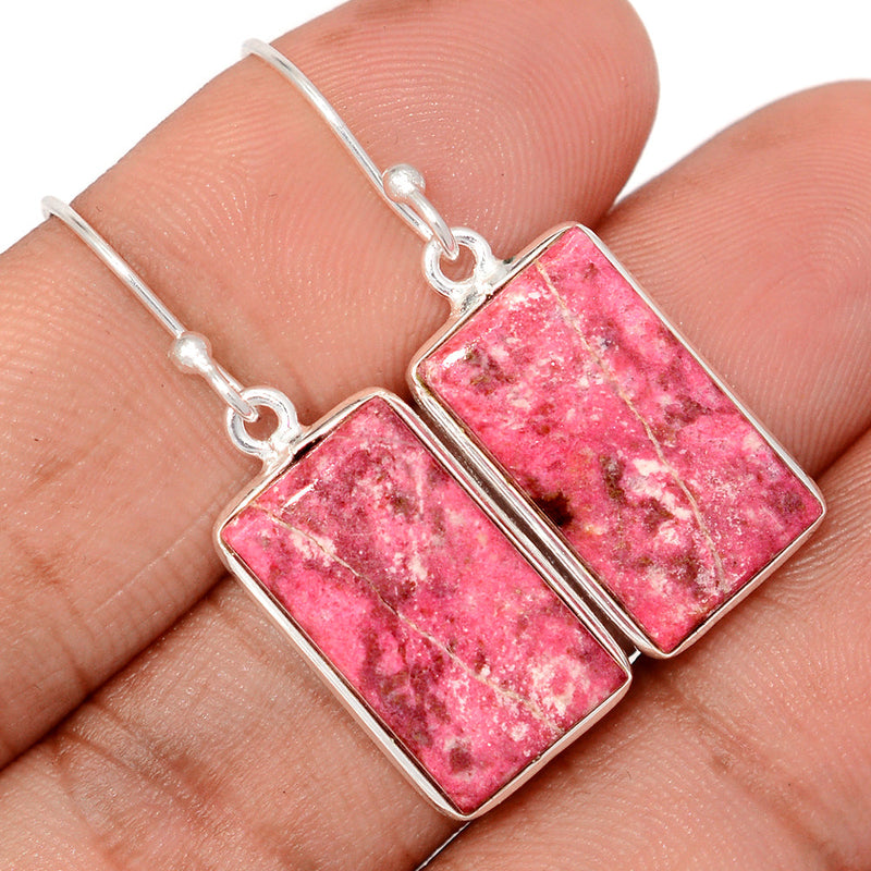 1.5" Pink Thulite Earrings - PKTE364