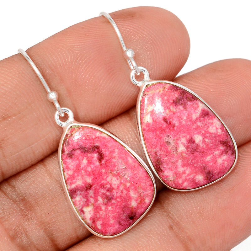 1.5" Pink Thulite Earrings - PKTE375