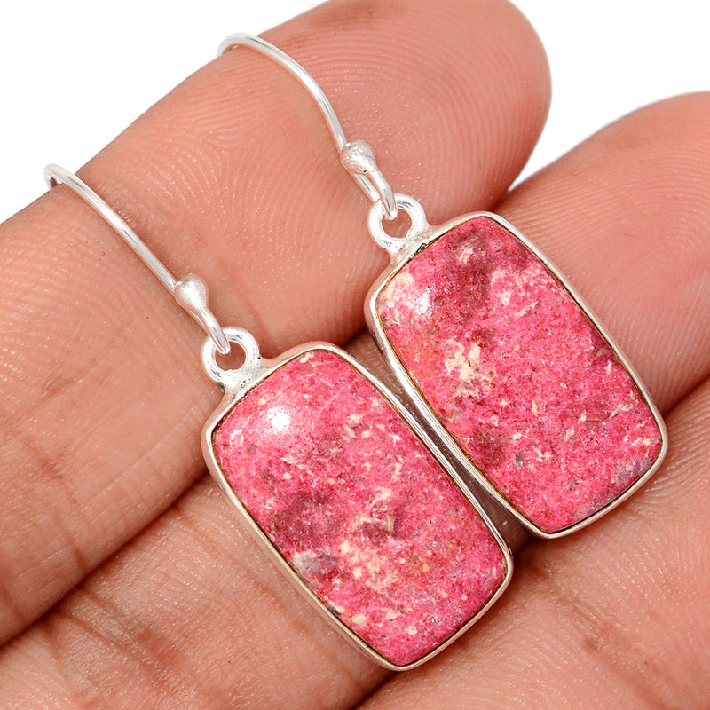 1.5" Pink Thulite Earrings - PKTE376