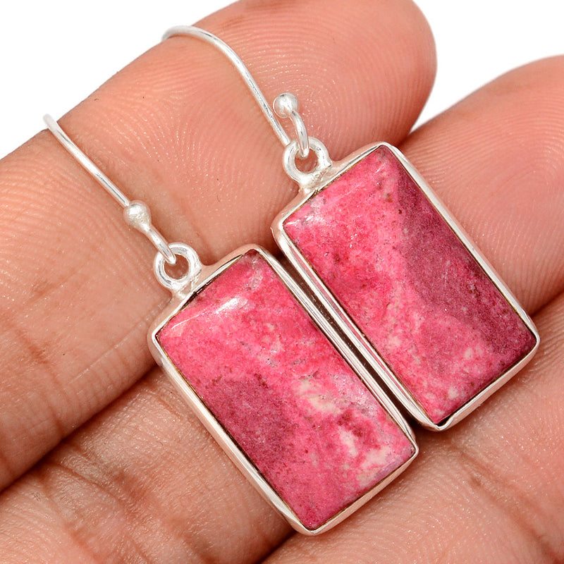 1.5" Pink Thulite Earrings - PKTE393