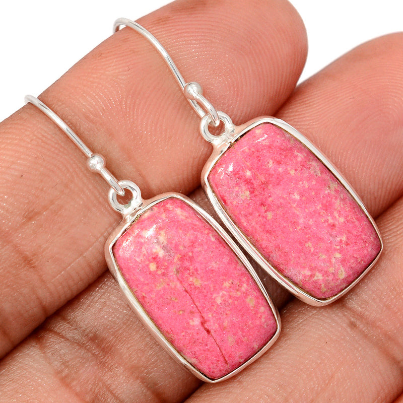 1.5" Pink Thulite Earrings - PKTE400