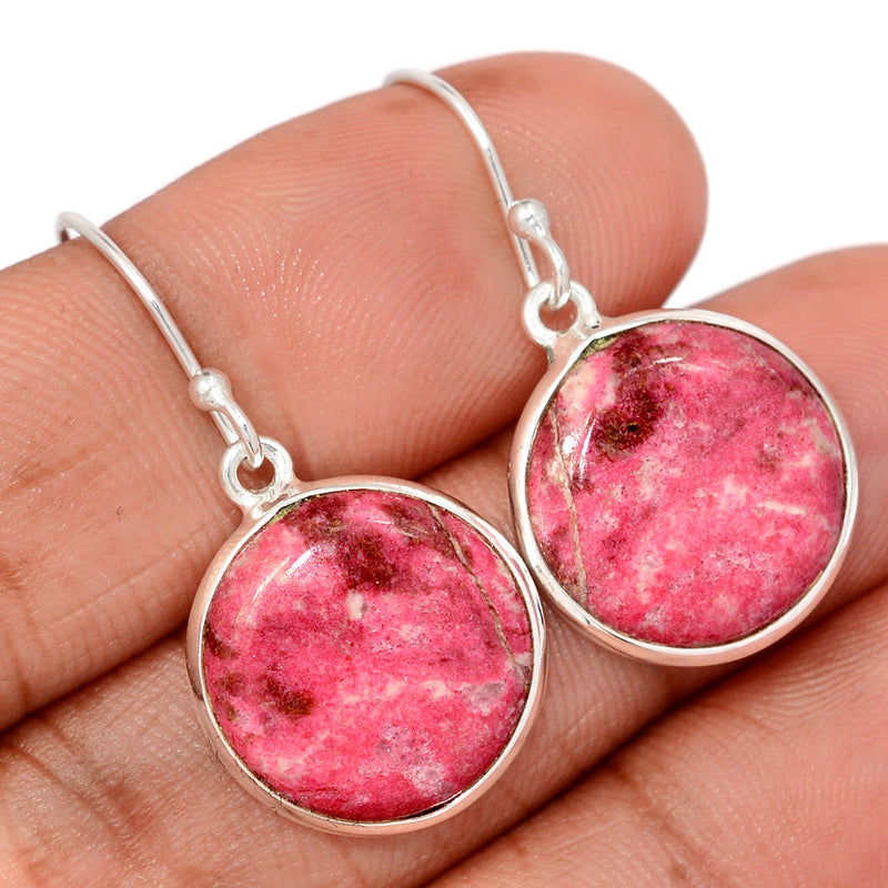 1.3" Pink Thulite Earrings - PKTE415