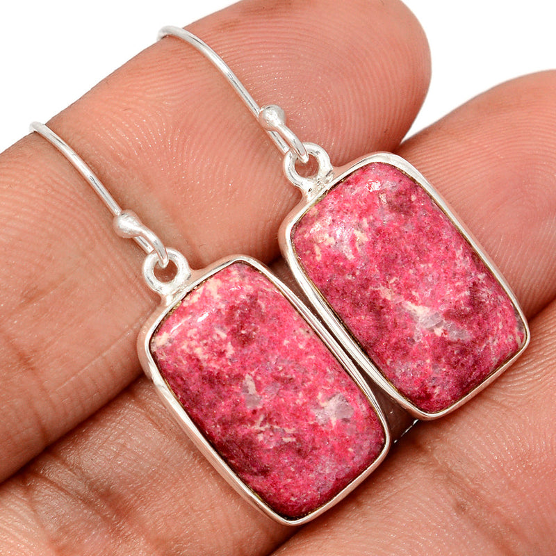 1.5" Pink Thulite Earrings - PKTE416