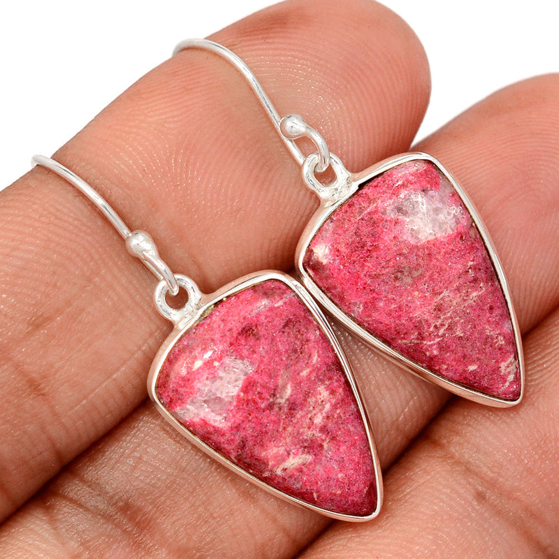 1.5" Pink Thulite Earrings - PKTE419