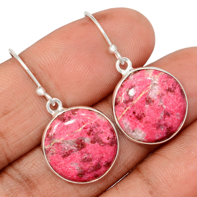1.3" Pink Thulite Earrings - PKTE422
