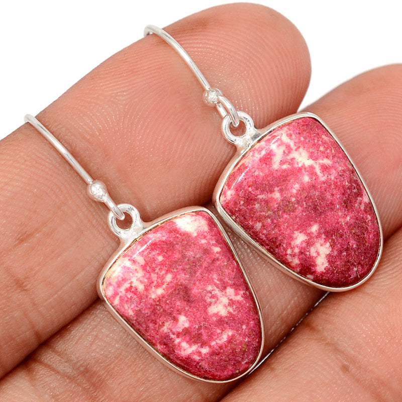 1.5" Pink Thulite Earrings - PKTE423