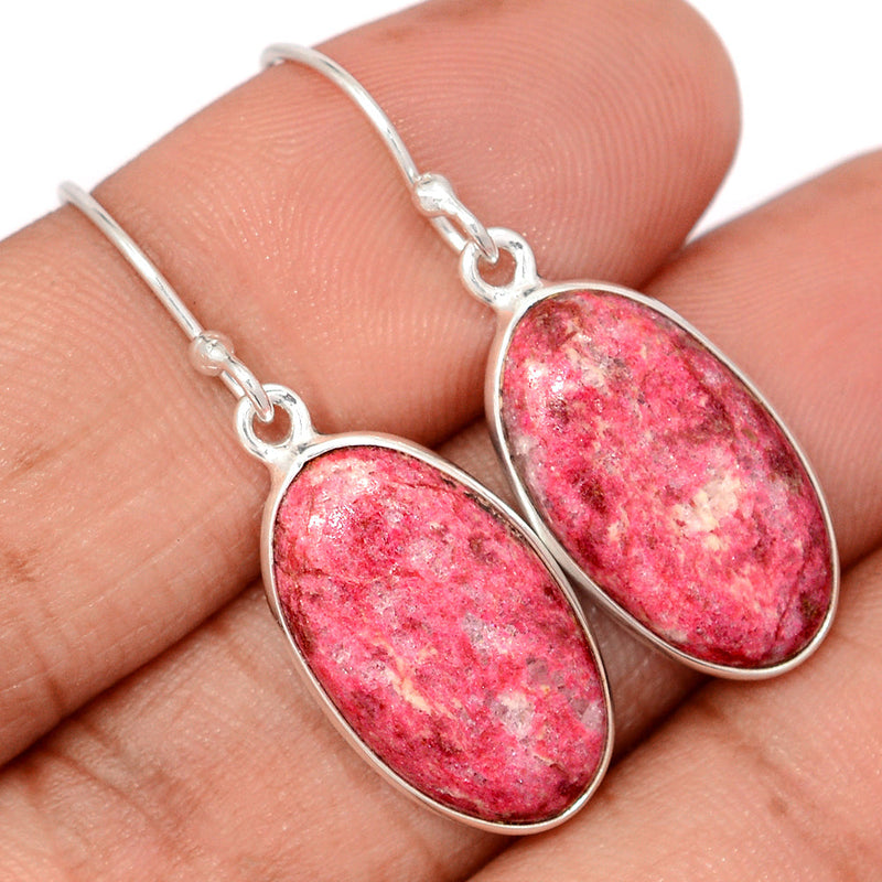 1.5" Pink Thulite Earrings - PKTE427