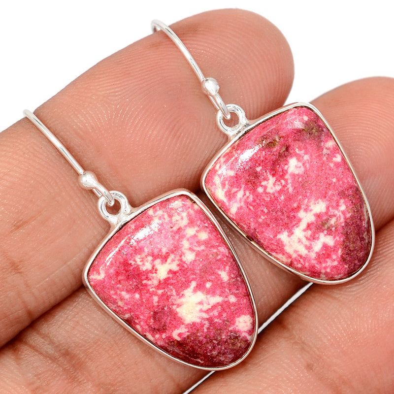 1.5" Pink Thulite Earrings - PKTE444