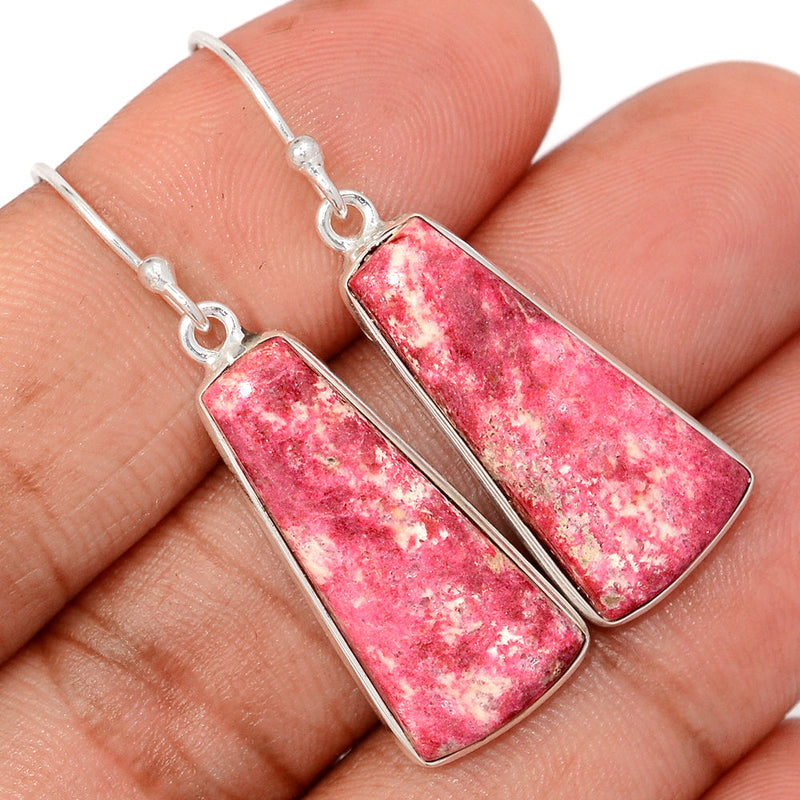 1.6" Pink Thulite Earrings - PKTE457
