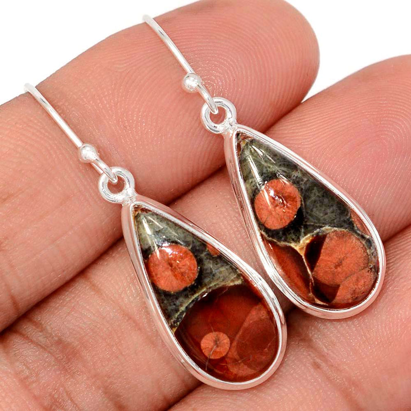 1.6" Peanut Obsidian Earrings - PNOE175