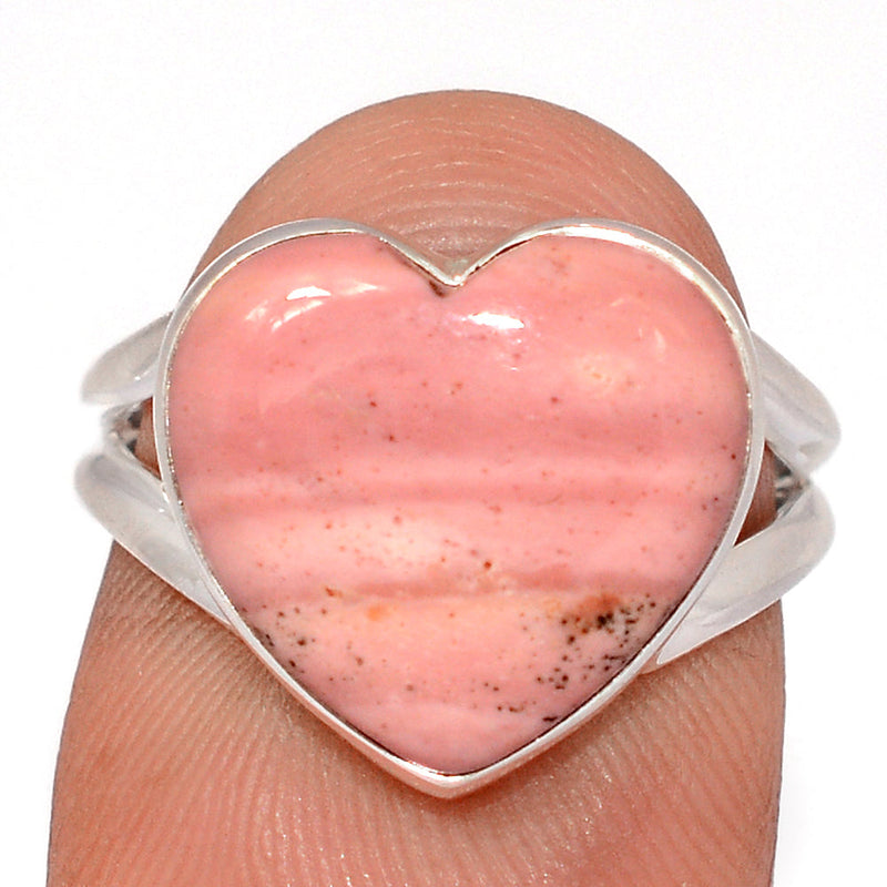 Heart - Australian Pink Opal Ring - POAR725