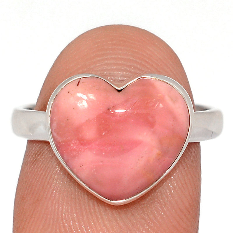 Heart - Australian Pink Opal Ring - POAR732